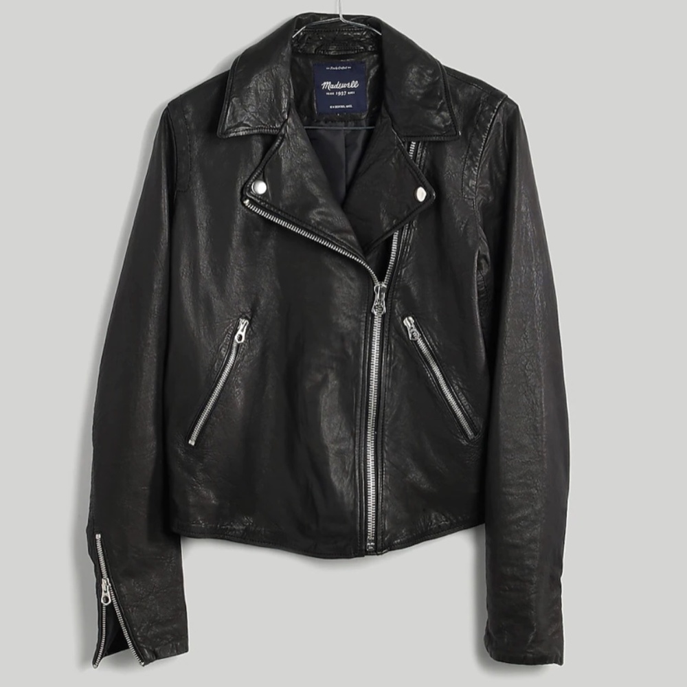 MADEWELL WASHED LEATHER MOTORCYCLE JACKET